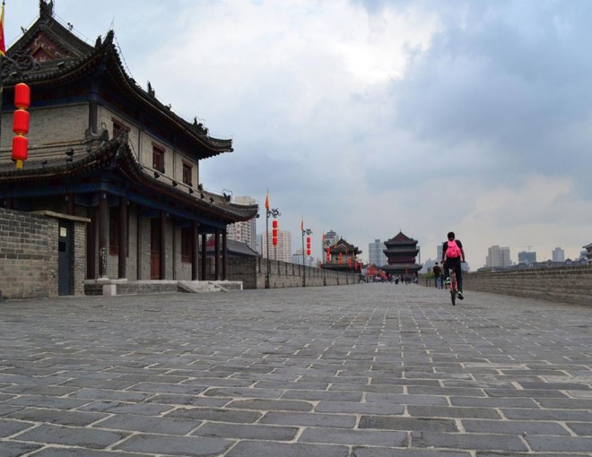 City Wall Biking and Calligraphy Class From Xi'an