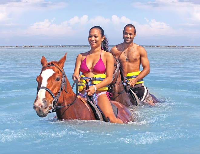 Horseback ride and swim