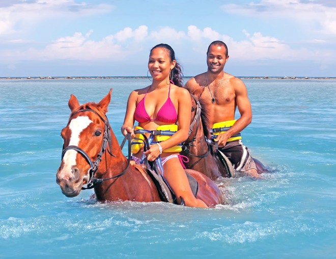 Horse back ride and swim