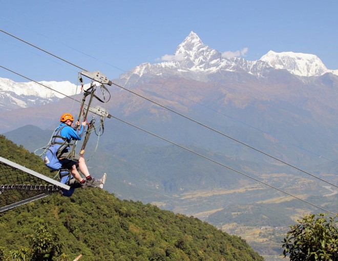 Zip-Flyer Activity in Pokhara - with Transfer