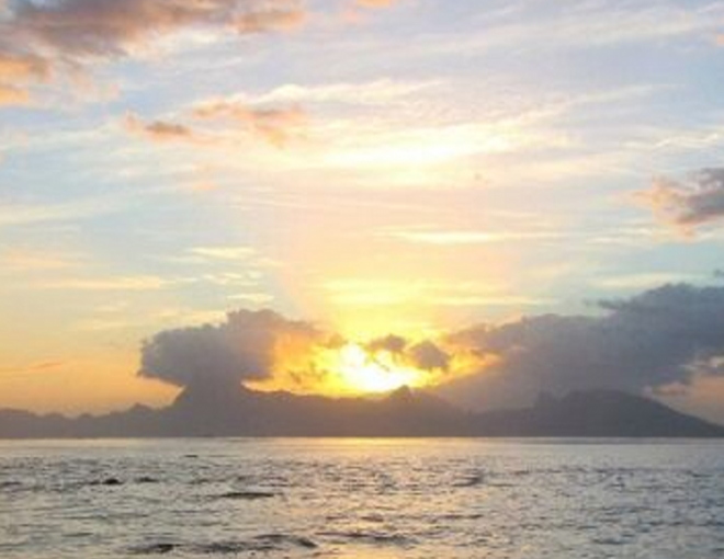 Private Sunset on the Island of Moorea by Boat