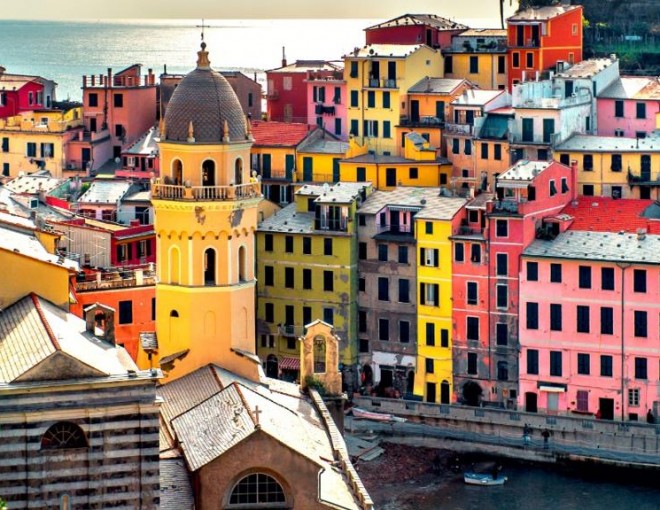 The Enchanting landscape of the Cinque Terre from Port of Genoa